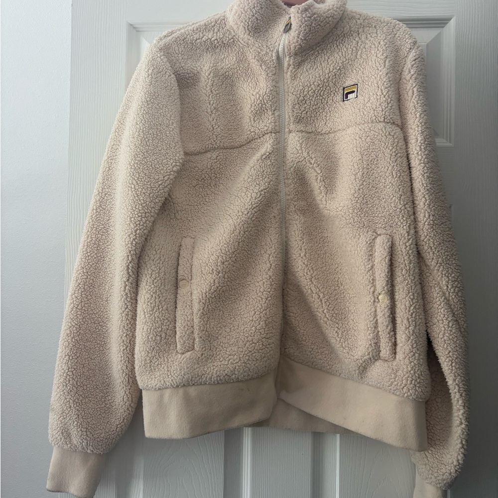 Fila Beige Sherpa Jacket